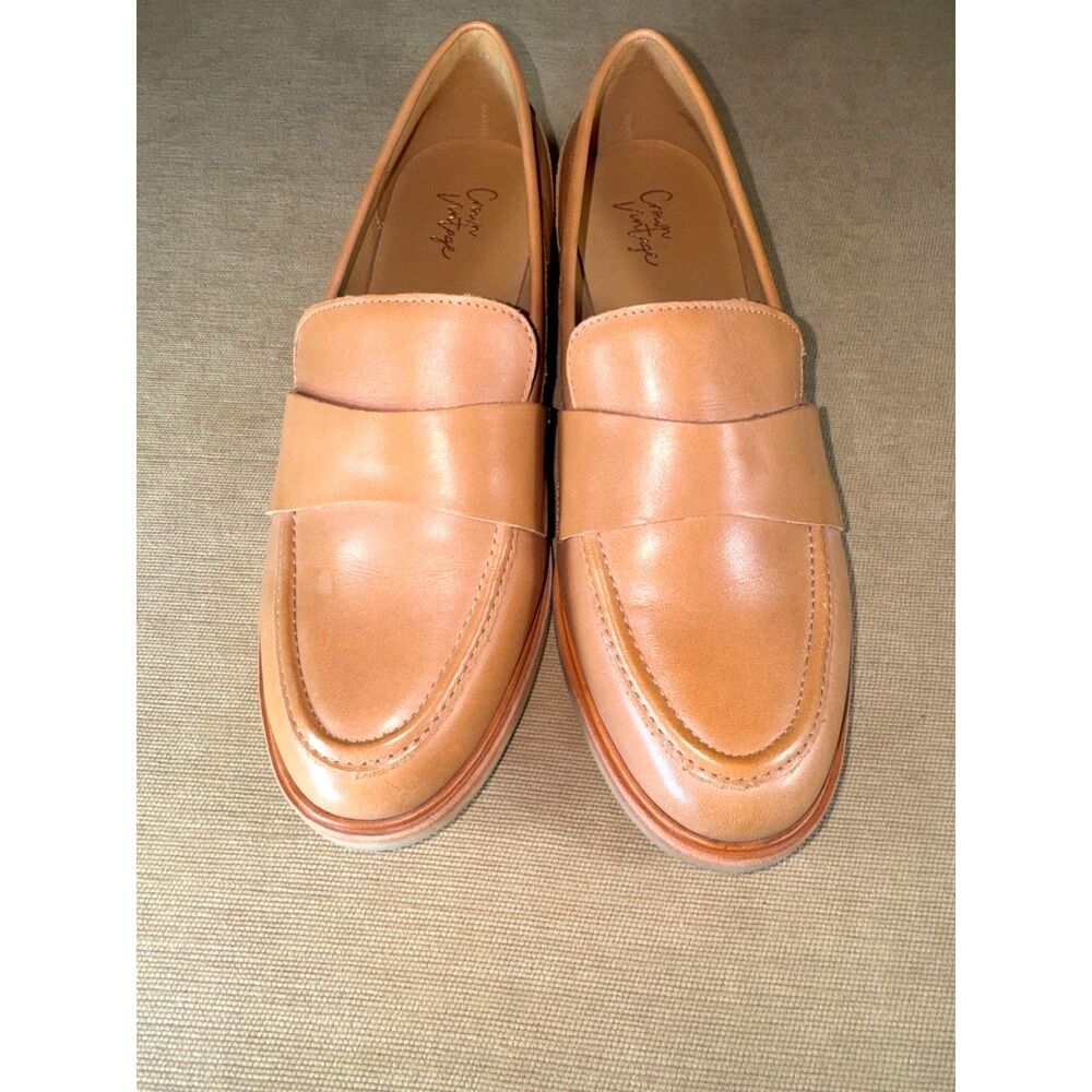 Leather Loafer, light brown brand Crown Vintage